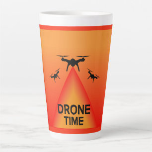 Caneca De Café Latte Drone Hobbyist Piloto Drone Fotografia Raças