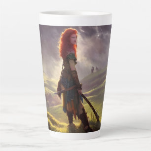 Caneca De Café Latte Druid Warrior Princesa Fantasy Art