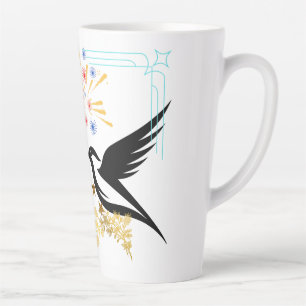 Caneca De Café Latte Duas Aves Majestosas