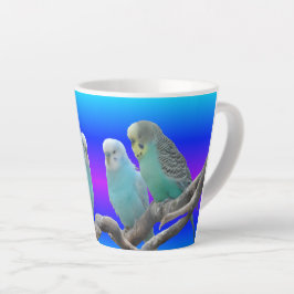 Caneca De Café Latte Duas Bósias Aves Búguas Latte Mug