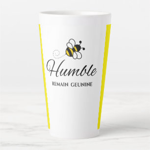 CANECA DE CAFÉ LATTE DUAS TONE RESTAM ABELHA HUMILDE BRANCO AMARELO CER