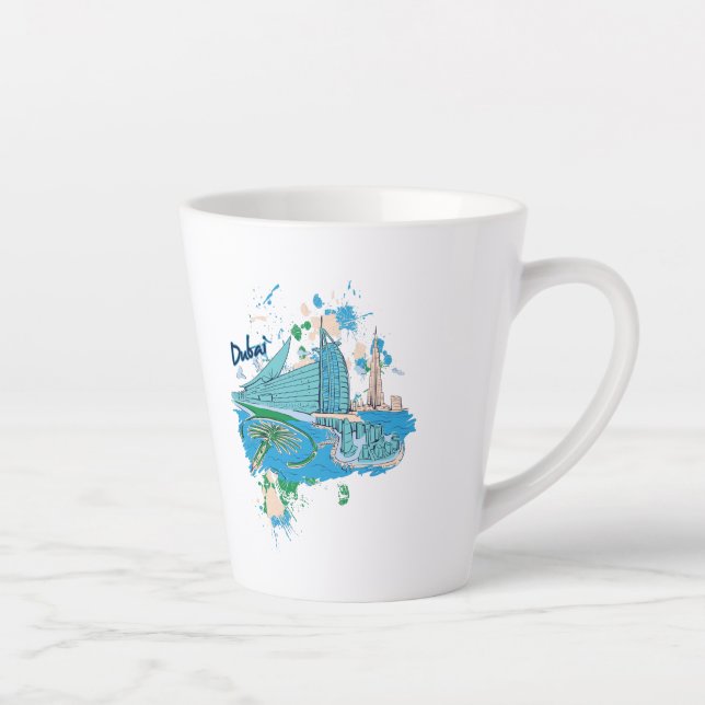 Caneca De Café Latte Dubai (Direita)