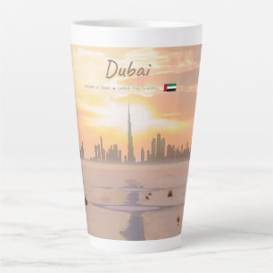 Caneca De Café Latte Dubai, Emirados Árabes Unidos - Deserto do Burj Kh