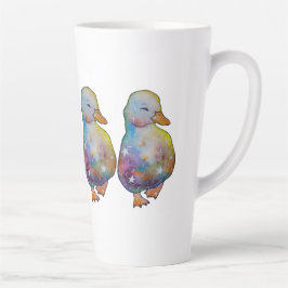 Caneca De Café Latte Duck named Rainbow