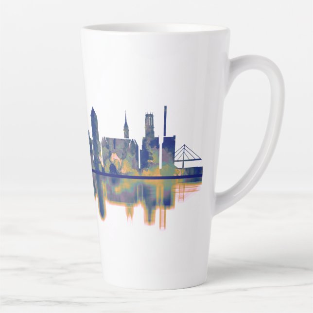 Caneca De Café Latte Duisburg Skyline (Direita)