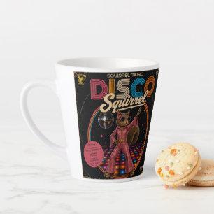 Caneca De Café Latte Duo de Esquilo Disco