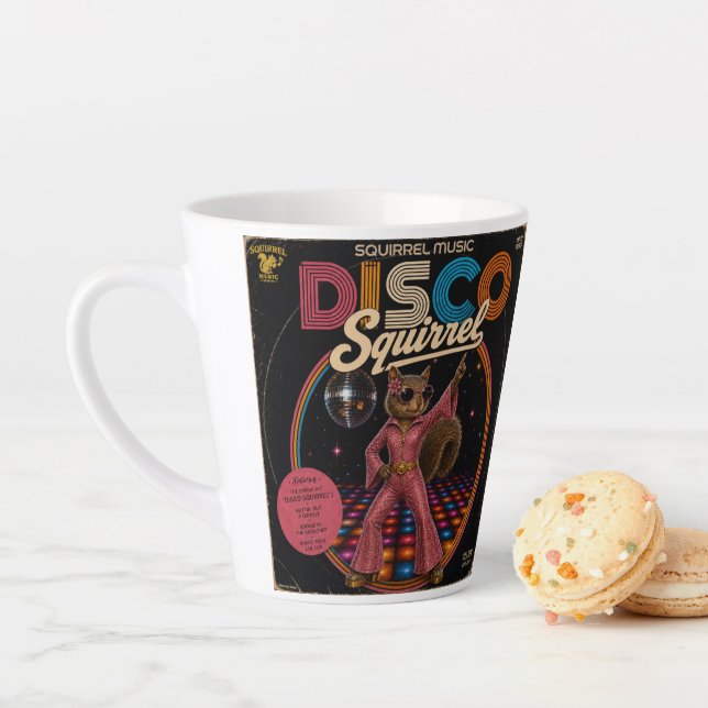 Caneca De Café Latte Duo de Esquilo Disco (In Situ)