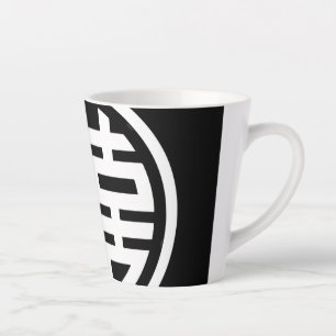 Caneca De Café Latte Dupla felicidade/Lata Preta/Pequena