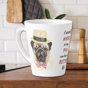Caneca De Café Latte Duro de trabalho para o meu cão-caneca