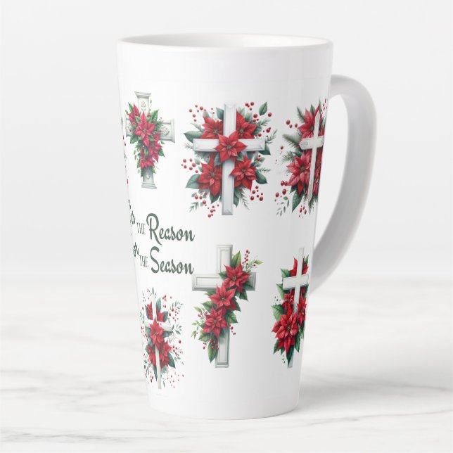 Caneca De Café Latte É a Razão da Temporada (Ângulo direito)