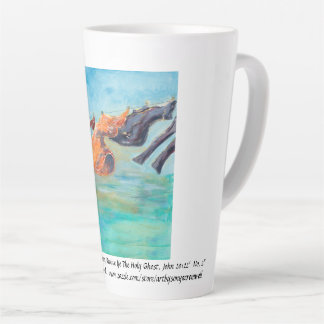 Caneca De Café Latte "E Ele Respira Depois... Não 2" Latte Mug