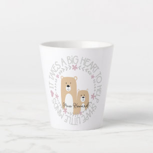Caneca De Café Latte É preciso um grande coração para moldar pequenas m