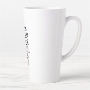 Caneca De Café Latte É Tempo de Verão Férias na Praia de Coco Engraçado