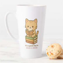 É um bom dia para ler um livro gato fofo professor