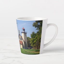 Caneca De Café Latte Eagle Bluff Lighthouse latte mug