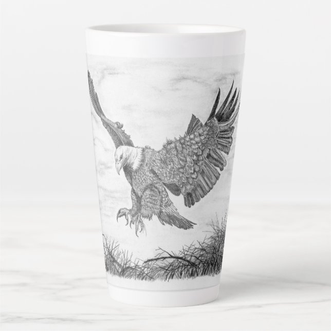 Caneca De Café Latte Eagle Landing (Frente)