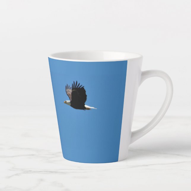 Caneca De Café Latte Eagle Photo (Direita)