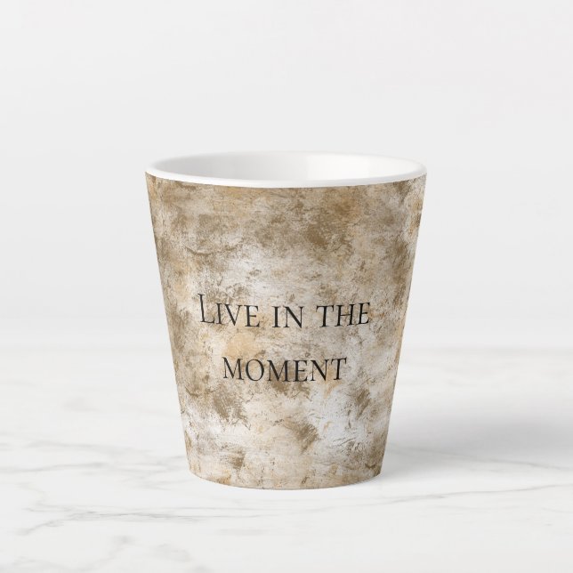 Caneca De Café Latte Earthy Brown Cream Sand (Frente)