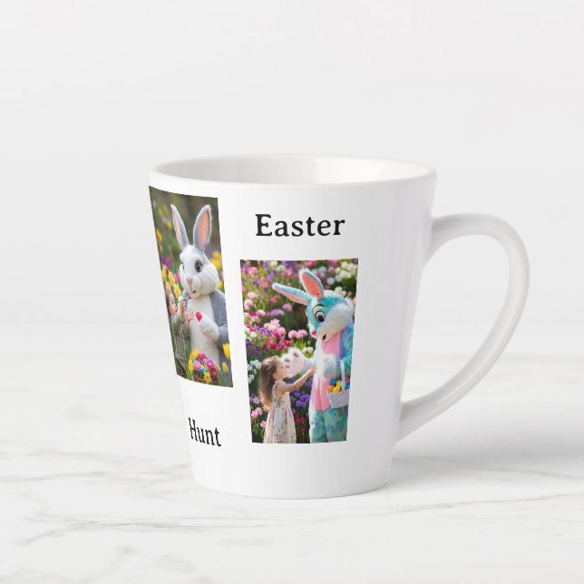 Caneca De Café Latte Easter Bunny & Child 4 photos (Direita)