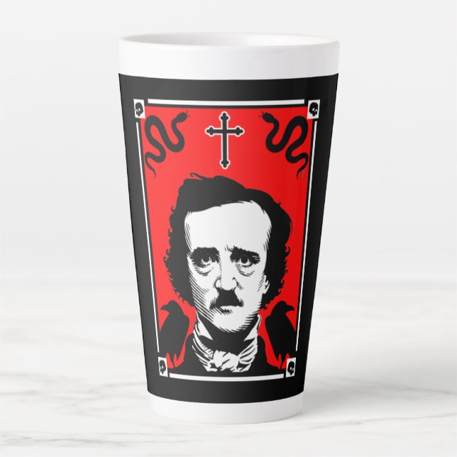 Caneca De Café Latte Edgar Allan Poe Original (Frente)