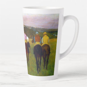 Caneca De Café Latte Edgar Degas Race Horses em Longchamp