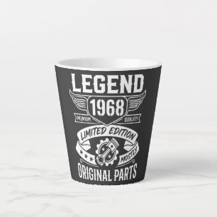 Caneca De Café Latte Edição Limitada Legend 1968 Peças Quase Originais