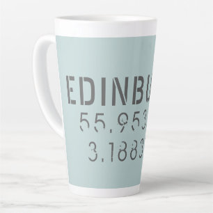 Caneca De Café Latte Edinburgh Longitude Latitude