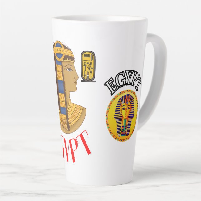 CANECA DE CAFÉ LATTE EGITO (Ângulo direito)