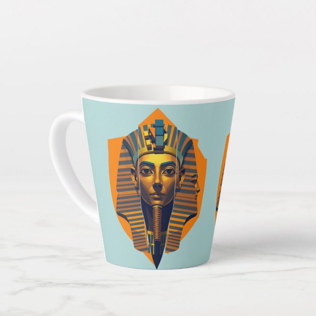 Caneca De Café Latte Egyptian art  (Ângulo esquerdo)