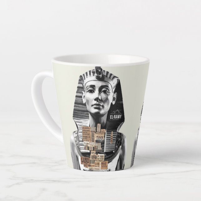Caneca De Café Latte Egyptian art #civilization  (Ângulo esquerdo)