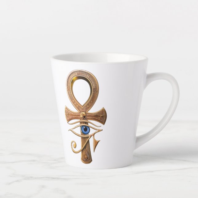 Caneca De Café Latte egyption pharaoh art late coffee mug (Direita)