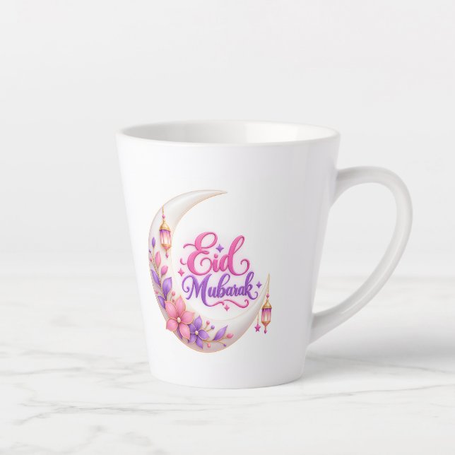 Caneca De Café Latte Eid Mubarak  (Direita)
