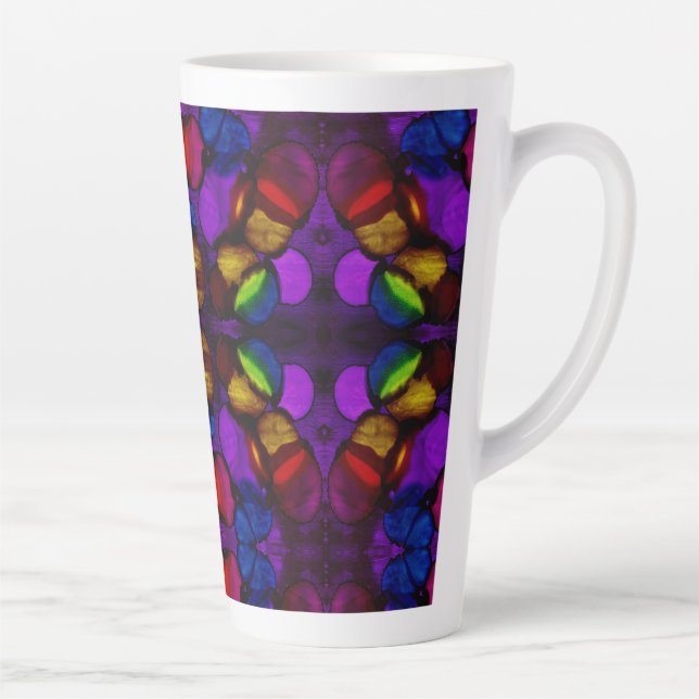 Caneca De Café Latte Electric Bloom (Direita)