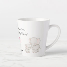 Caneca De Café Latte Elefante para bebê e mãe | Primeiro Dia da Mãe -