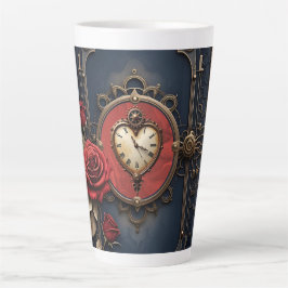 Caneca De Café Latte Elegância Eterna – Coração Mecânico