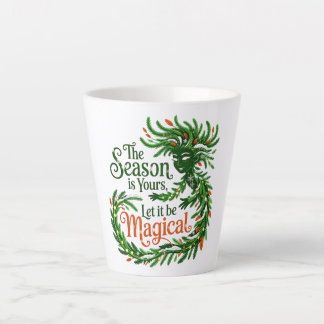Caneca De Café Latte Elegant Forest Queen Magical Christmas Drinkware