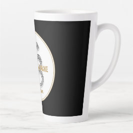 Caneca De Café Latte Elegant Snake - Luxury Chinese Zodiac Art & Mystic