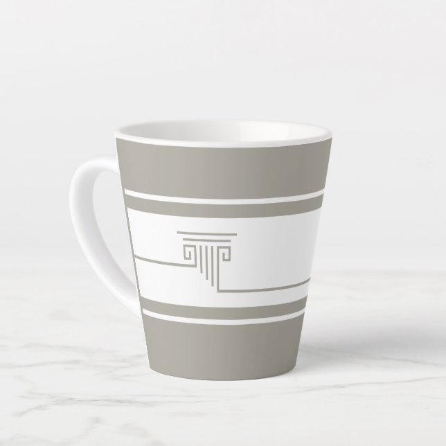 Caneca De Café Latte Elegante Minimalista (Ângulo esquerdo)