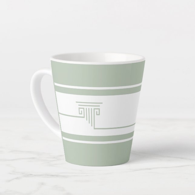 Caneca De Café Latte Elegante Moderno (Ângulo esquerdo)