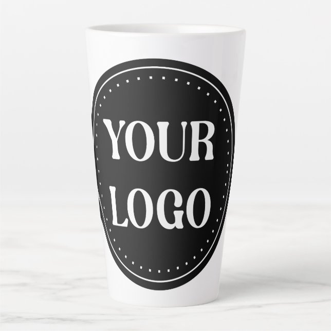 Caneca De Café Latte elegante, moderno, refinado e editável. (Frente)