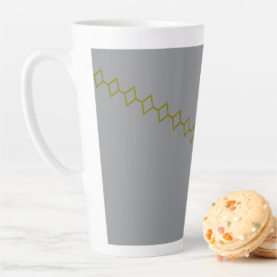 Caneca De Café Latte Elegante SilverFog Flow