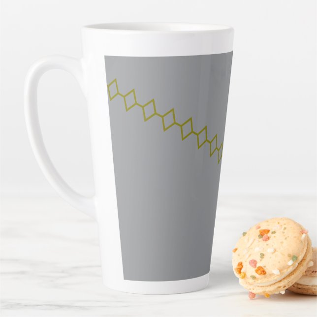 Caneca De Café Latte Elegante SilverFog Flow (In Situ)