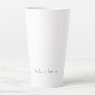 Caneca De Café Latte Elegante Simples Minimalista