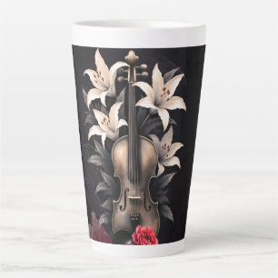 Caneca De Café Latte Elegia por uma Canção Caída – Violino Romântico Gó