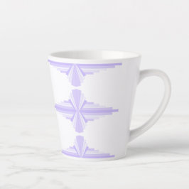 Caneca De Café Latte Elemento de deco de arte em lilás e roxo