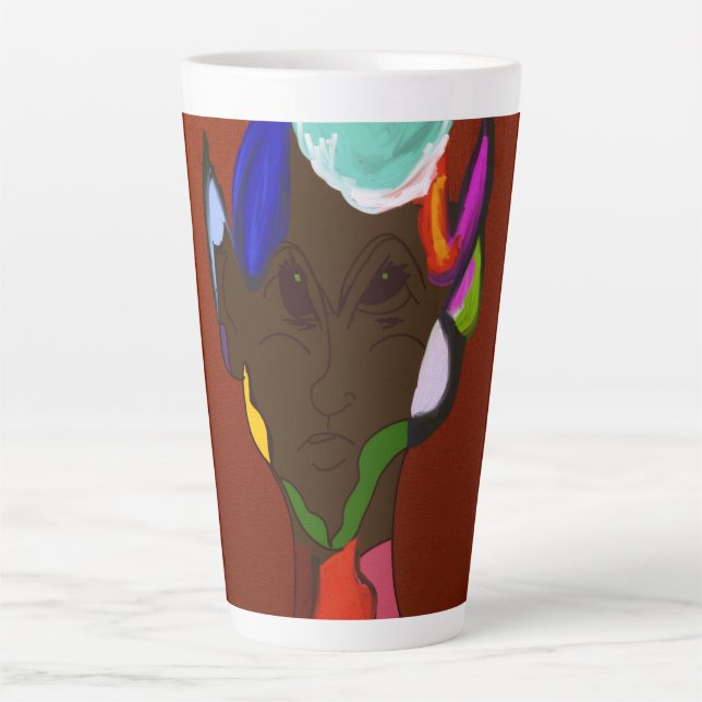 Caneca De Café Latte Elf Map Art  (Frente)