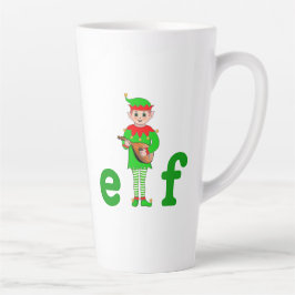 Caneca De Café Latte Elf Musical de Esquerda