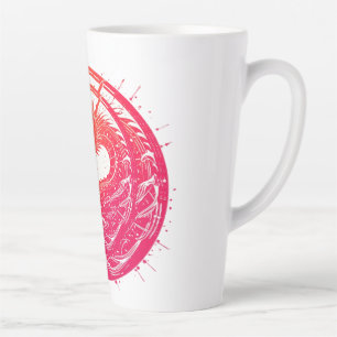 Caneca De Café Latte Emblem da Crimson Serpent