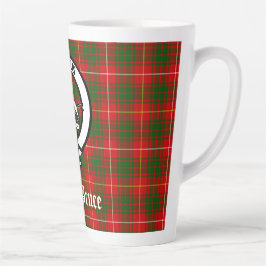 Caneca De Café Latte Emblema da Crista do Clã Bruce & Tartan