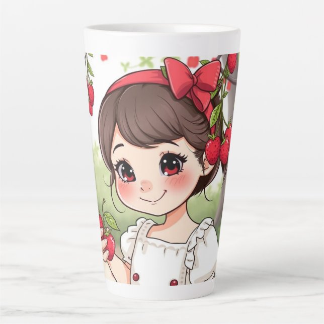 Caneca De Café Latte Emely – Die Erdbeerprinzessin (Frente)